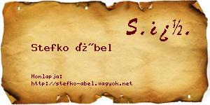 Stefko Ábel névjegykártya